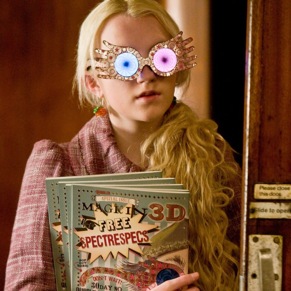 Harry Potter Luna Lovegood Spectra Specs Halloween Costume - Picture 10 of 10